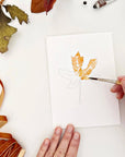 Fall leaves paintable watercolor notecard set