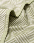Harborview Herringbone Garden Green Blanket: Original