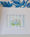Newport, RI Watercolor Painting with 8 x 10 Frame 