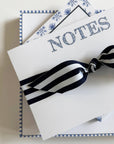 In Stock 8.5x5.5 Navy Basketweave "NOTES" Slab Notepad