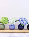 Navy Sphere Bud Vase