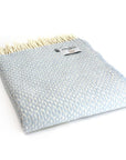 Diamond Pure New Wool Throw : Powder Blue