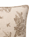 Western Toile Pillow Cover in Sepia Brown, Schumacher Textiles