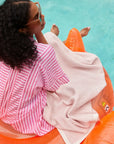 Harborview Herringbone Blush Blanket: Original
