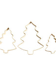 Gold Cookie Cutter Set, Tree - Set of 3, Stainless Steel