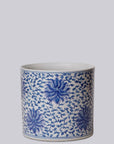 Blue and White Porcelain Scrolling Lotus Cachepot