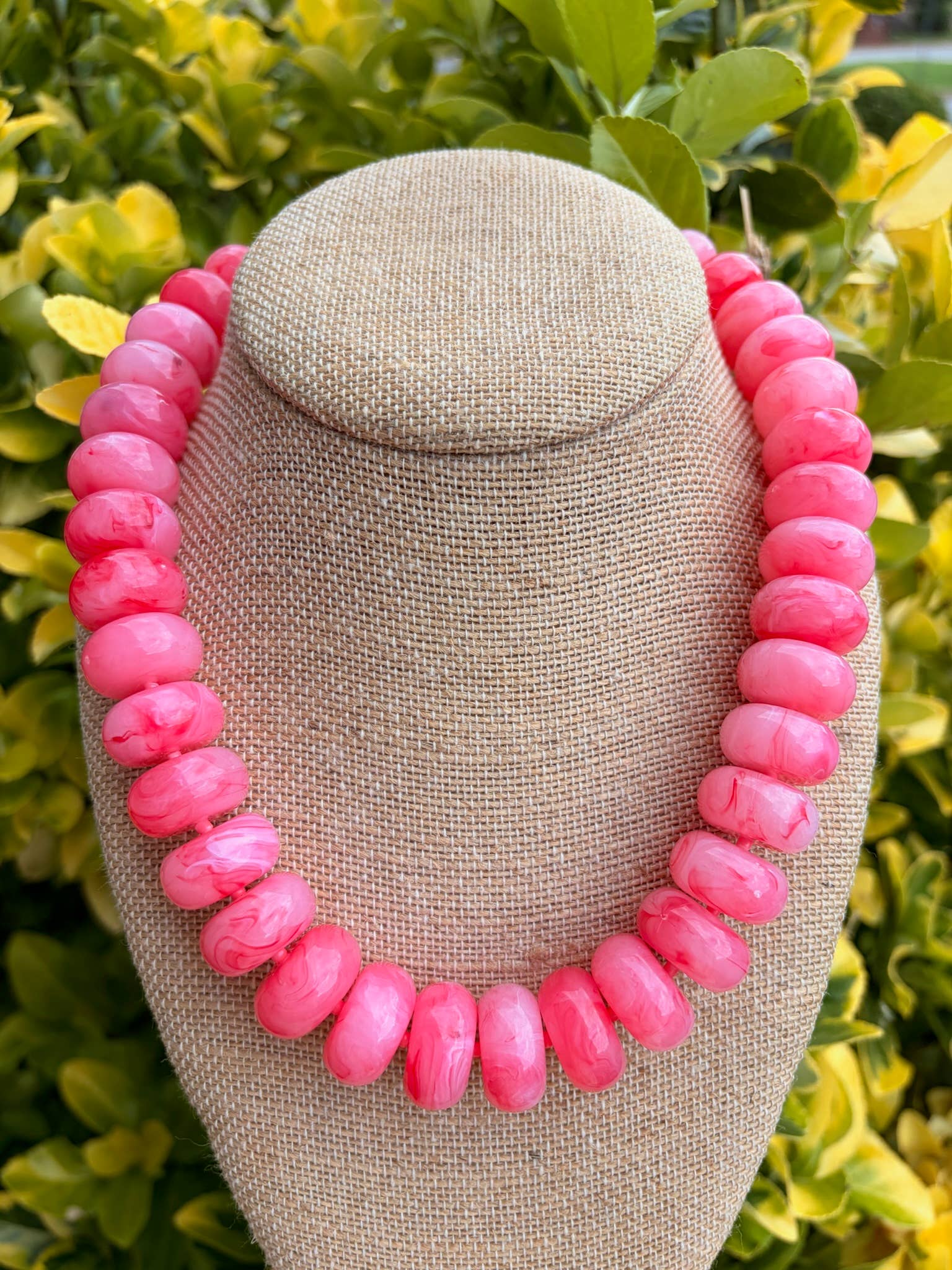 Pink Rory Rondelle Necklace