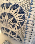 Pair of Anna French Cairo Euro Covers, blue welt, 26” for 28” inserts