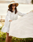The Lightweight Blanket - Windowpane Wheat: Lightweight
