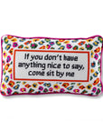 Come Sit By Me Needlepoint Pillow