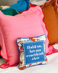 Overthink Needlepoint Pillow