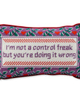 Control Freak Needlepoint Pillow