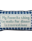 Reservations Needlepoint Pillow
