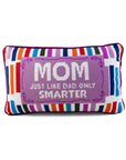 Mom Rules Needlepoint Pillow