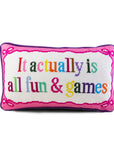Fun And Games Needlepoint Pillow