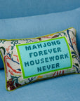 Mahjong Needlepoint Pillow