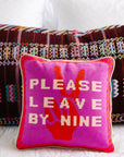 Leave by Nine Needlepoint Pillow