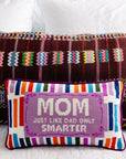Mom Rules Needlepoint Pillow