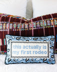 First Rodeo Needlepoint Pillow