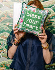 Bless Your Heart Needlepoint Pillow