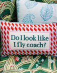 Fly Coach Needlepoint Pillow