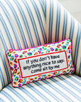 Come Sit By Me Needlepoint Pillow