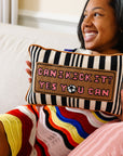 Can I Kick It Needlepoint Pillow