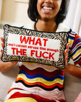 WTF Needlepoint Pillow