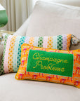 Champagne Problems Needlepoint Pillow