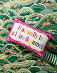 Fun And Games Needlepoint Pillow
