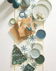 Ceramic Napkin Tray + Napkins (Snowflake)