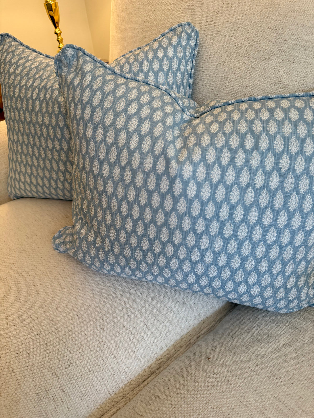 Pair of Coastal Classic Lumbars, 16x20” for 18x22” inserts