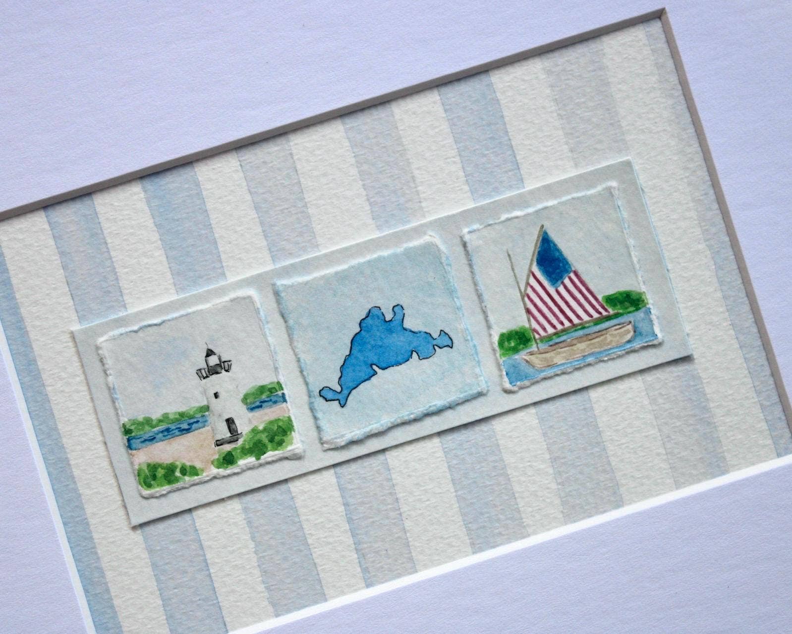 Mini Martha’s Vineyard Watercolor Paintings