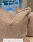 Pair of Ballet Tweed Covers, double sided with fringe, 22” for 24” inserts