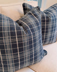Pair of Maine Cottage Plaid Covers, 22” for 24” inserts