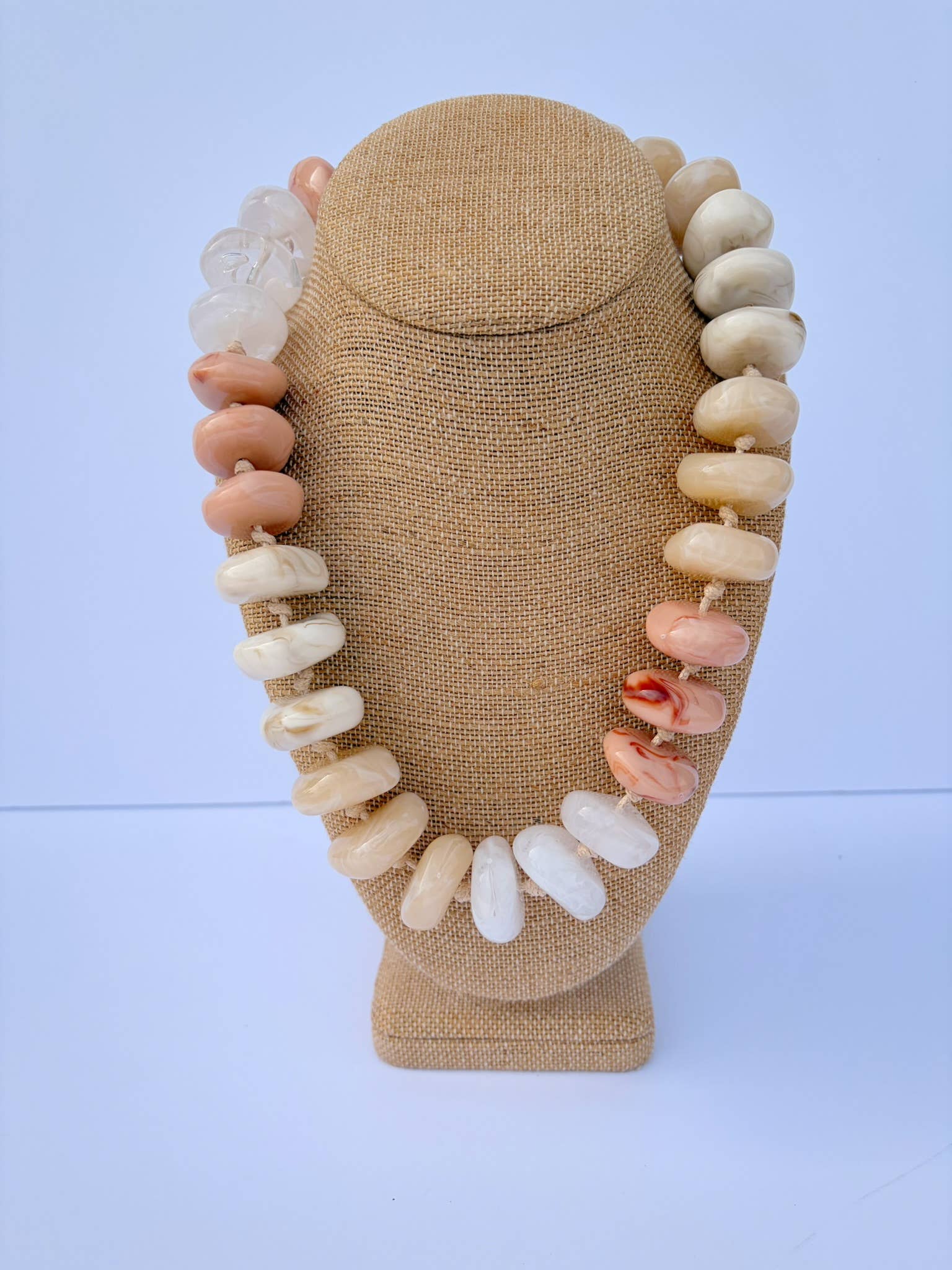 Neutral Chunky Beaded Necklace