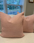 Pair of Schumacher Custom Covers, Knife Edge, Includes Inserts, 22”