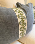 Pair of Blue Lumbar Covers with Ashoka Tape, use 18x22” inserts