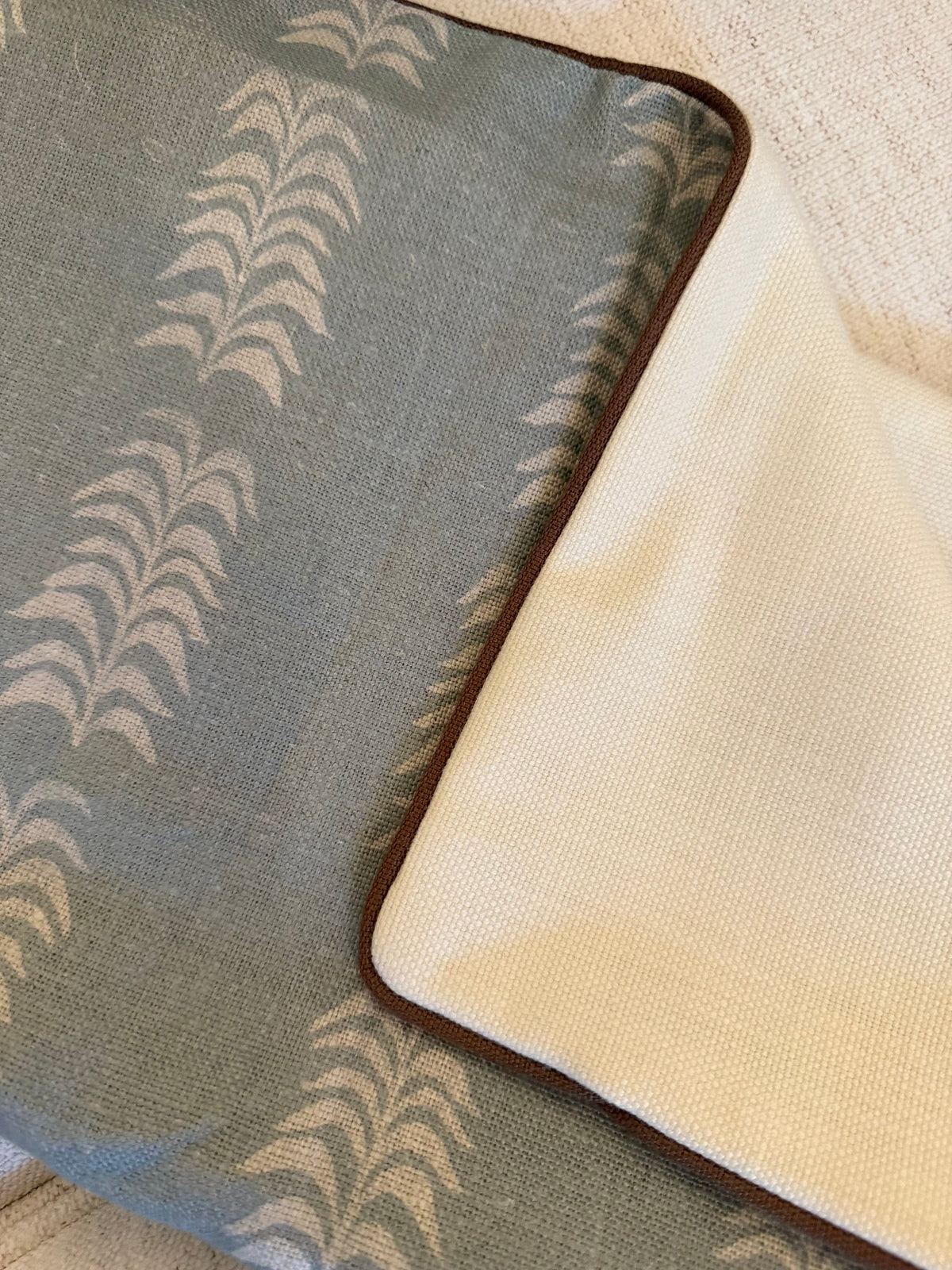Pair of Heather Chadduck
Petite Frond Covers, 22" for 24" inserts