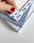 In Stock 5x7 Navy Basketweave Notepad