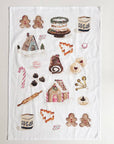 Christmas sweets tea towel