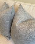 Pair of Schumacher Tortola Covers, 22” for 24” inserts