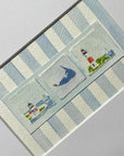 Mini Nantucket Watercolor Paintings, Framed (8 x 10): American Flag