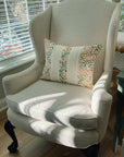 Reupholstered Wingback Chairs - Ivory, Self Welt, Sold as a Pair