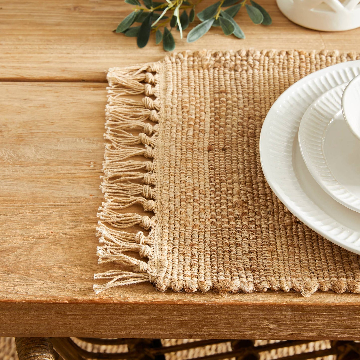 Rae Woven Fringe Placemat - Set of 6