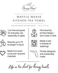 Blue Pumpkin Chinoiserie Fall Coastal Kitchen Towel Waffle