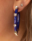 City Girl Jewel Hoop - Navy: Large