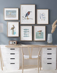 Clam Shells Watercolor Art Print, Coastal Wall Decor: 8x10 (11x14 mat)