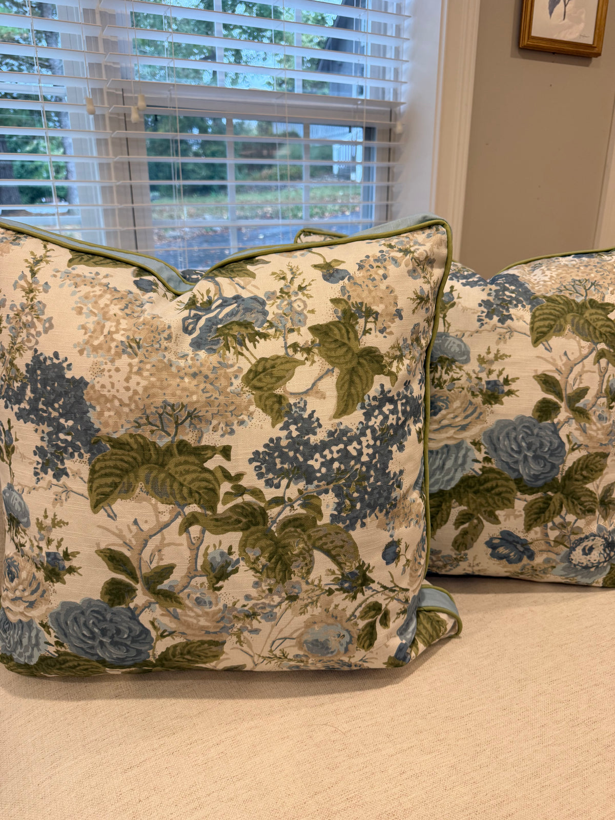 Pair of WWH Georgia Covers, welt and gusset, use 25-26” insert to fill gusset