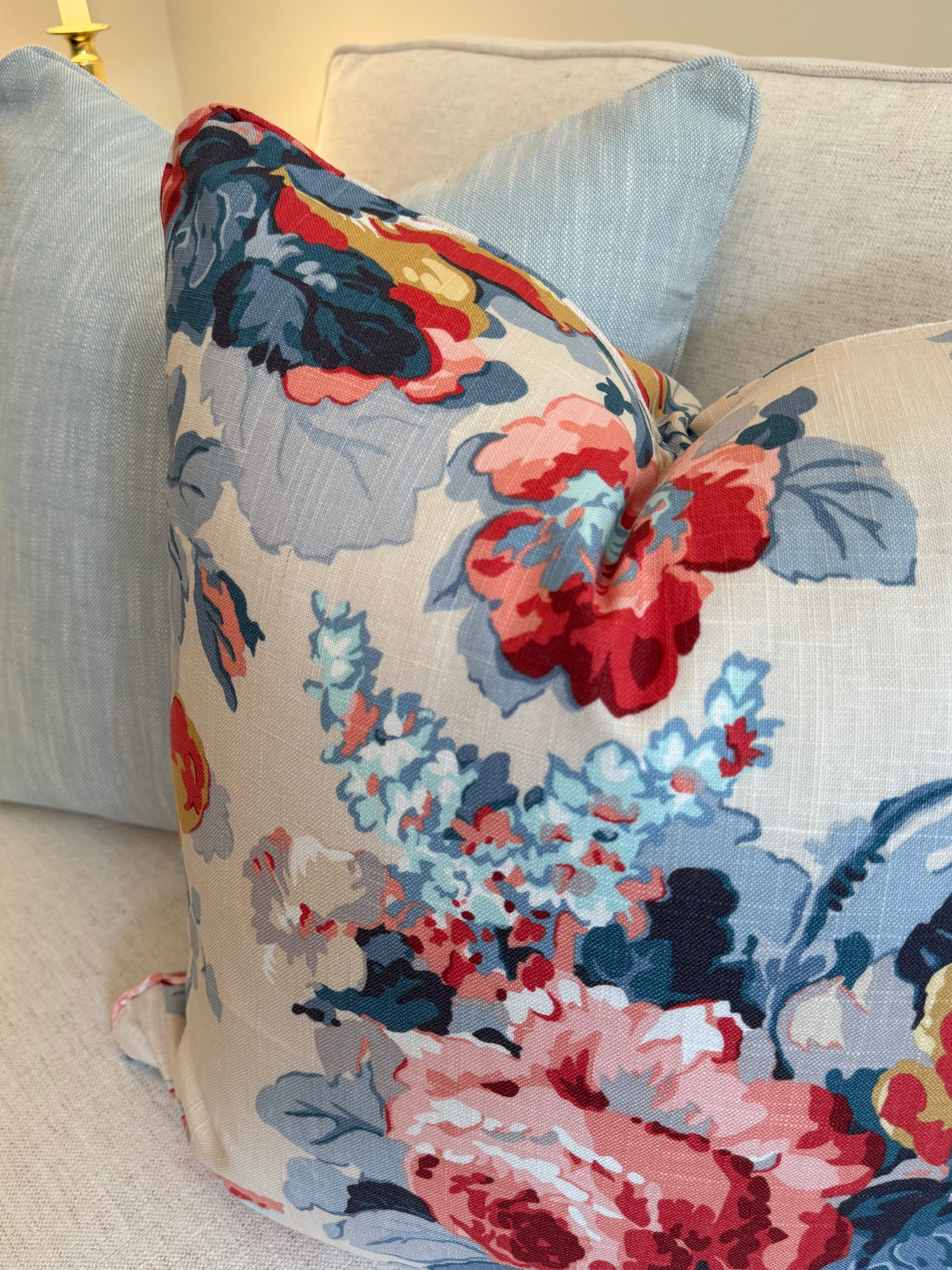 Pair of Trend Floral Covers, 22” for 24” inserts